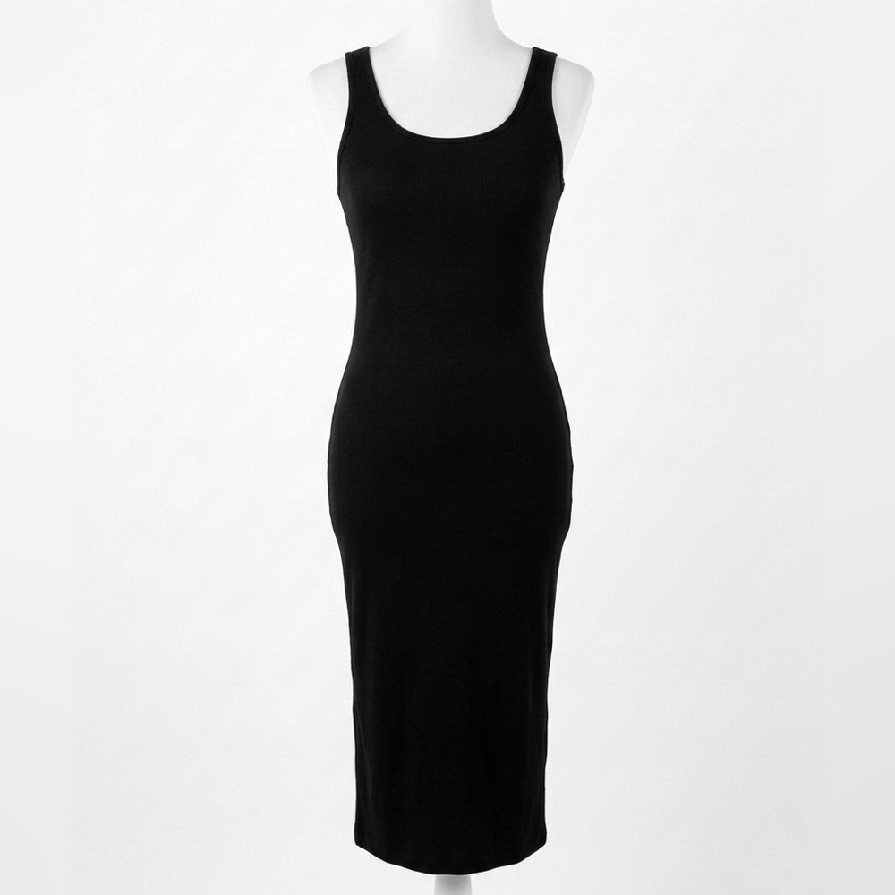 Joe Fresh Active Black Maxi Midi Dress